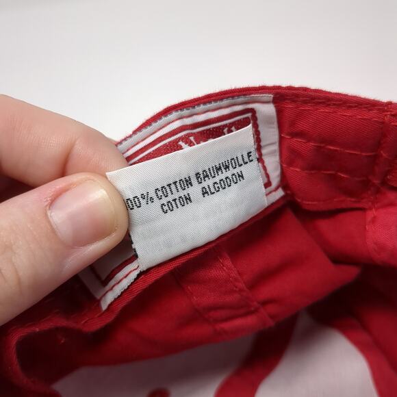 American Needle Strapback Hat Red One Size Adjustable Outdoor Vent Holes - Picture 10 of 10